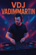 постер с названием VDJ VadimMartin в стиле диджеинга.png